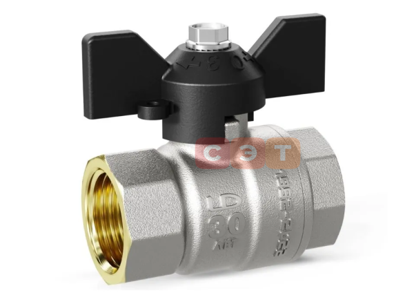 Кран шаровый ВР-ВР (бабочка)  LD PRIDE (Россия)    1/2"
